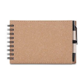 Bloco de anotações papelão com caneta personalizado