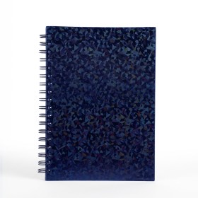 Caderno holográfico com pauta para brinde