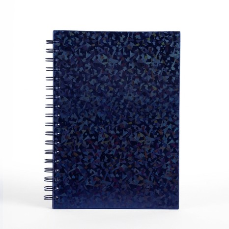 Caderno holográfico com pauta para brinde