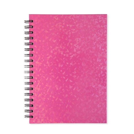Caderno holográfico com pauta para empresas
