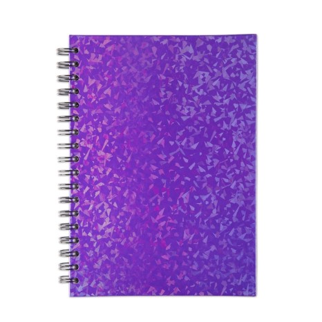 Caderno holográfico com pauta para empresas
