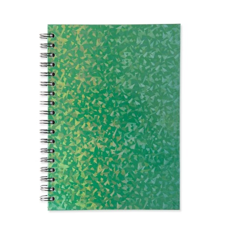 Caderno holográfico com pauta para empresas