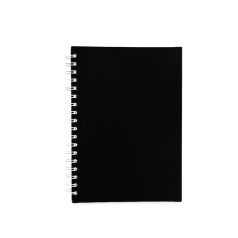 Caderno capa fosca com pauta com logotipo