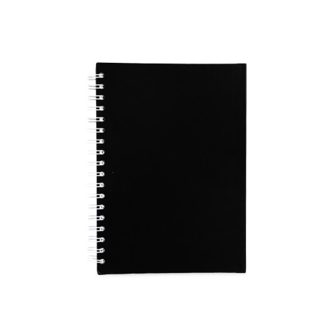 Caderno capa fosca com pauta com logotipo