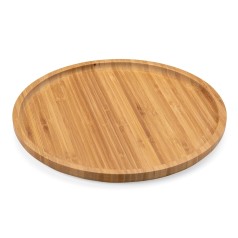 Petisqueira Redonda de Bambu 30*30cm com Logotipo