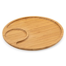 Petisqueira Redonda de Bambu 32*32cm para Empresas