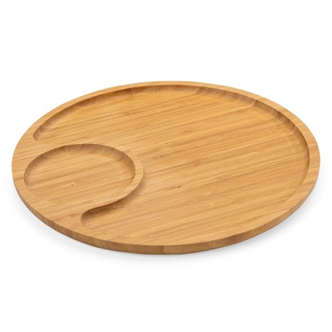 Petisqueira Redonda de Bambu 32*32cm para Empresas