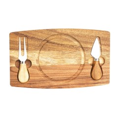 Kit Queijo 2 Pçs + Tábua Redonda Personalizado
