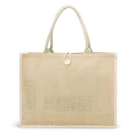 Sacola de Juta com Botão para Empresas