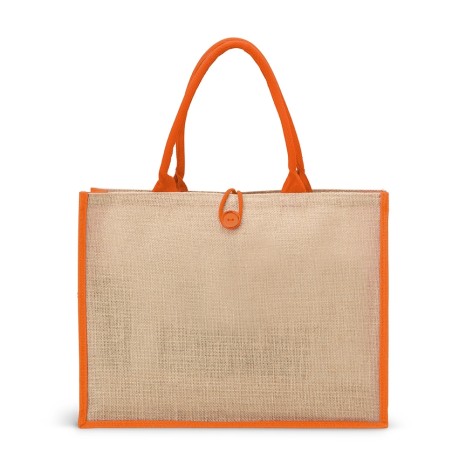 Sacola de Juta com Botão para Empresas