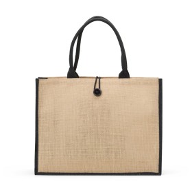 Sacola de Juta com Botão para Empresas