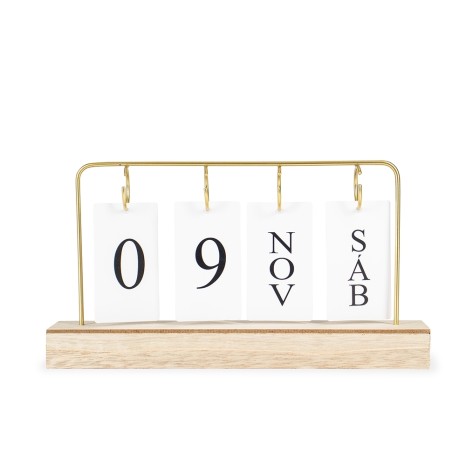 Calendário Permanente Mdf com Alça de Ferro para Brinde