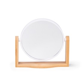 Espelho Redondo com Base Bambu Personalizado