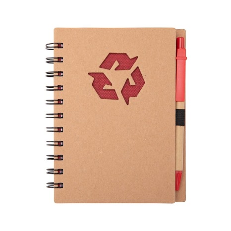 Caderno ecológico com caneta para brinde