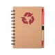 Caderno ecológico com caneta para brinde