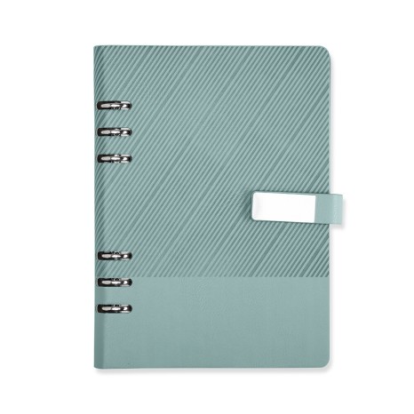 Caderno fichário couro sintético promocional