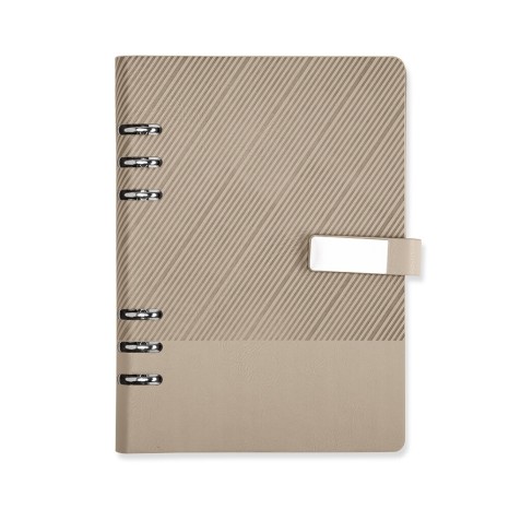 Caderno fichário couro sintético promocional