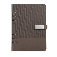 Caderno fichário couro sintético promocional