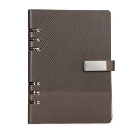 Caderno fichário couro sintético promocional