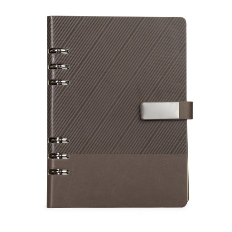 Caderno fichário couro sintético promocional