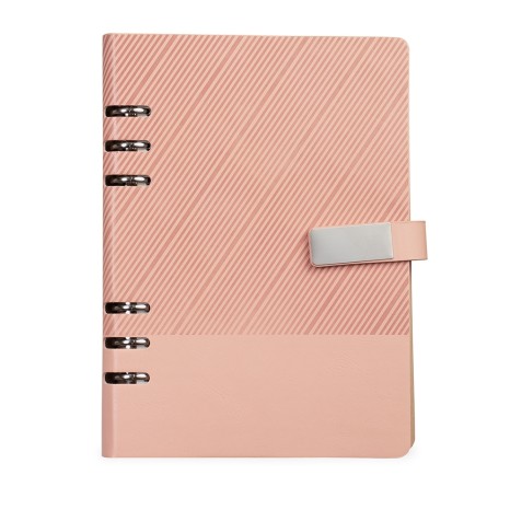 Caderno fichário couro sintético promocional