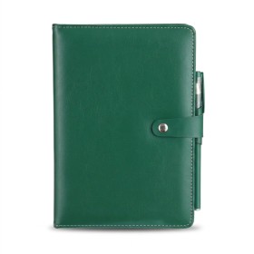 Caderneta couro sintético com caneta personalizado