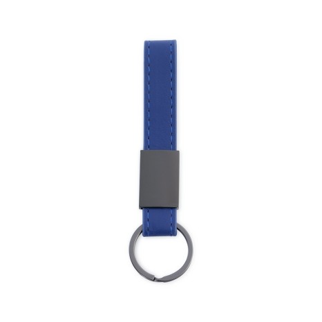 Chaveiro metal com couro sintético personalizado