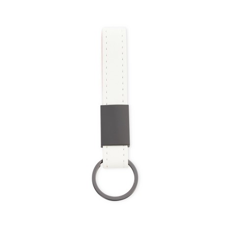 Chaveiro metal com couro sintético personalizado
