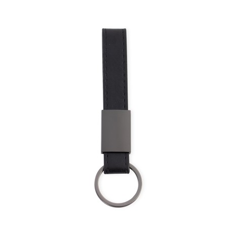 Chaveiro metal com couro sintético personalizado