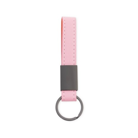 Chaveiro metal com couro sintético personalizado