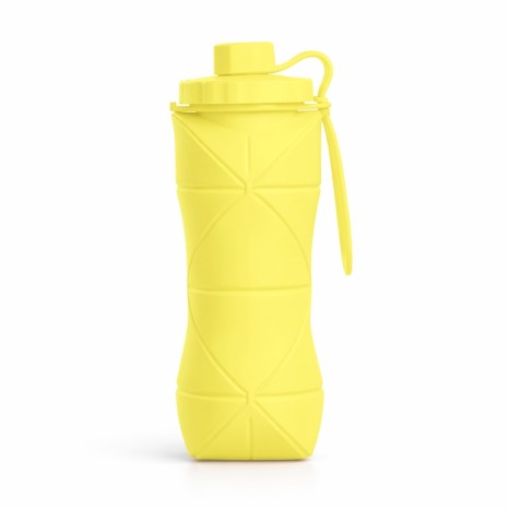 Garrafa dobrável silicone 600ml com logotipo