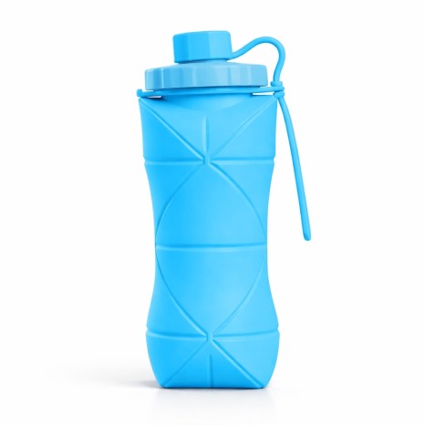 Garrafa dobrável silicone 600ml com logotipo