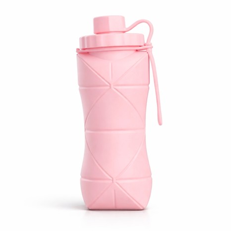 Garrafa dobrável silicone 600ml com logotipo