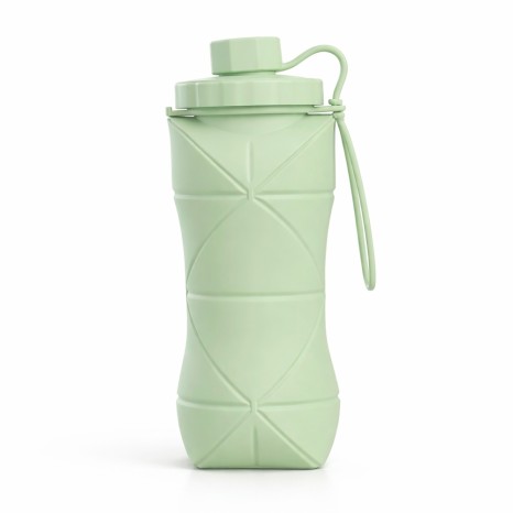 Garrafa dobrável silicone 600ml com logotipo